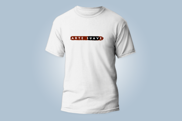 camiseta  arte suave faixa Marrom