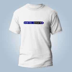 camiseta Arte suave faixa azul
