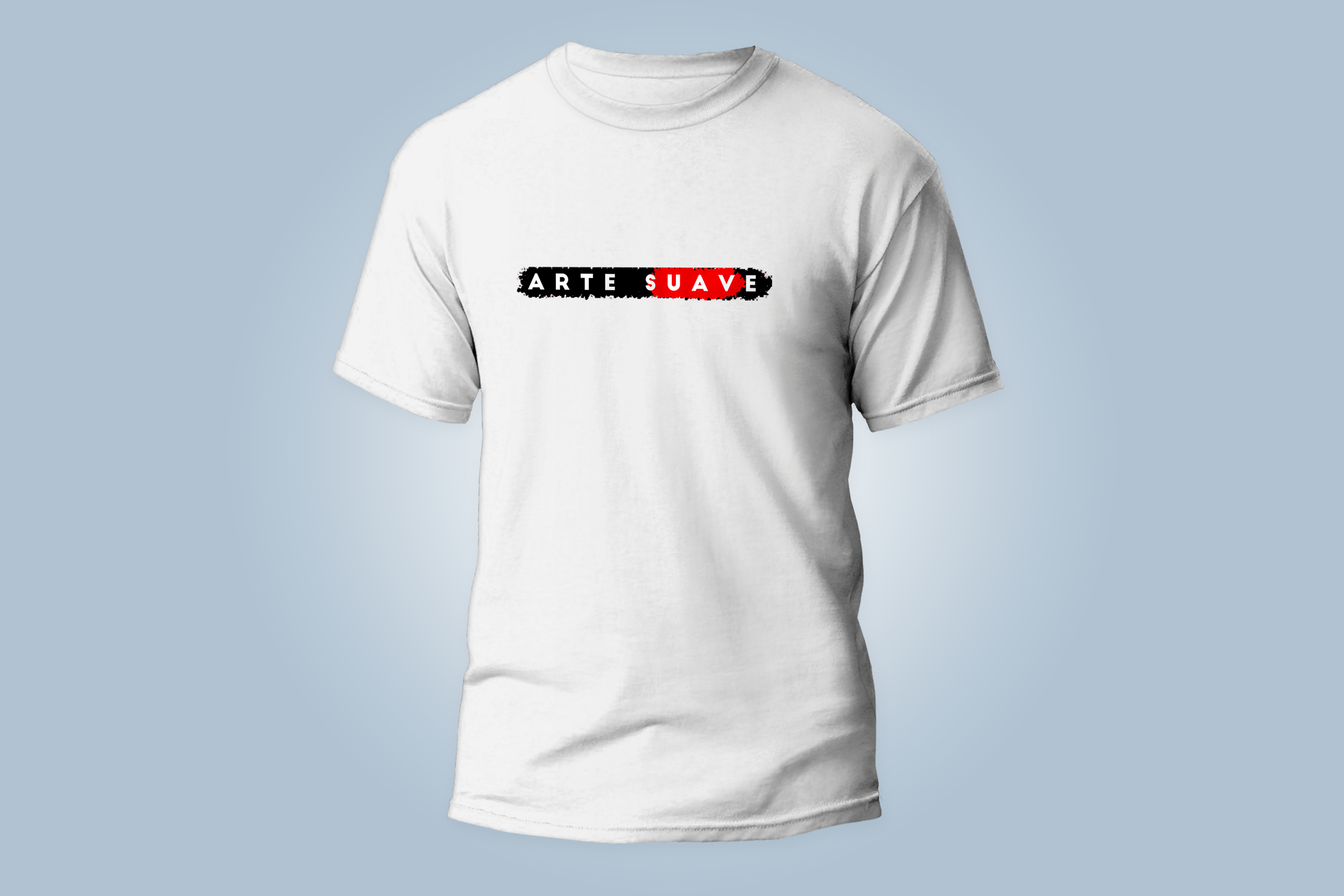 Camiseta Arte suave faixa preta