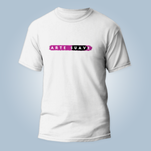 camiseta arte suave faixa roxa