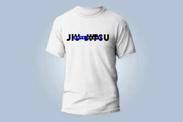 Camiseta jiu jitsu arte suave faixa azul