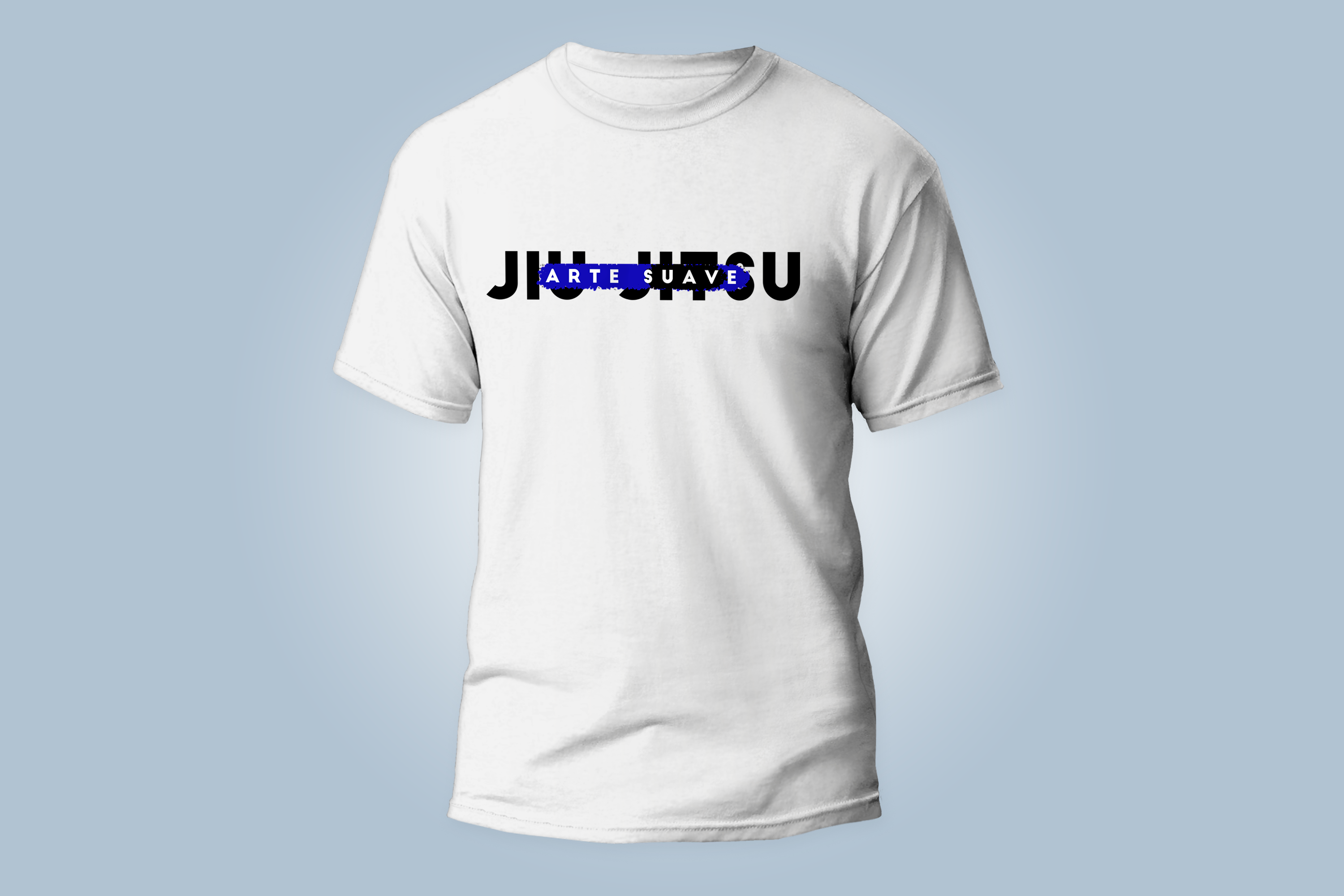 Camiseta jiu jitsu arte suave faixa azul