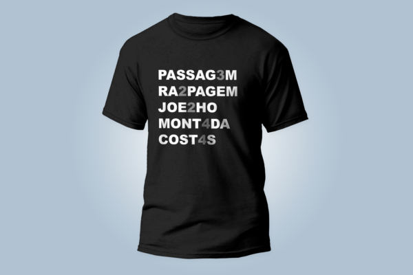 Camiseta pontuação jiu jitsu
